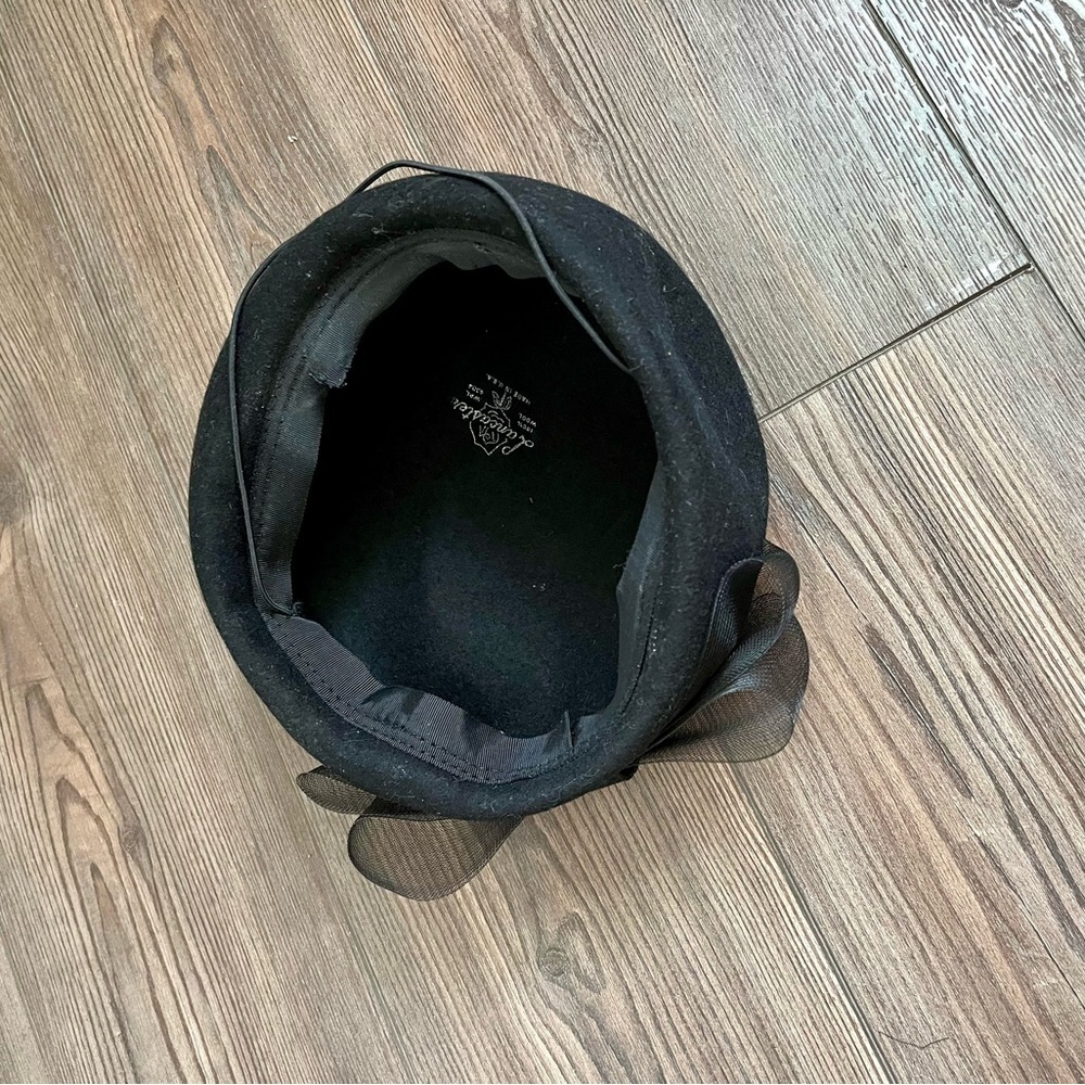 Elegant Black Women's Hat with Bow - Picture 7 of 12
